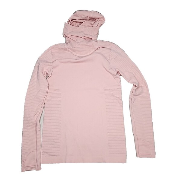 Athleta women's Light Pink  long-sleeved hoodie pullover top Sz S - Picture 7 of 10